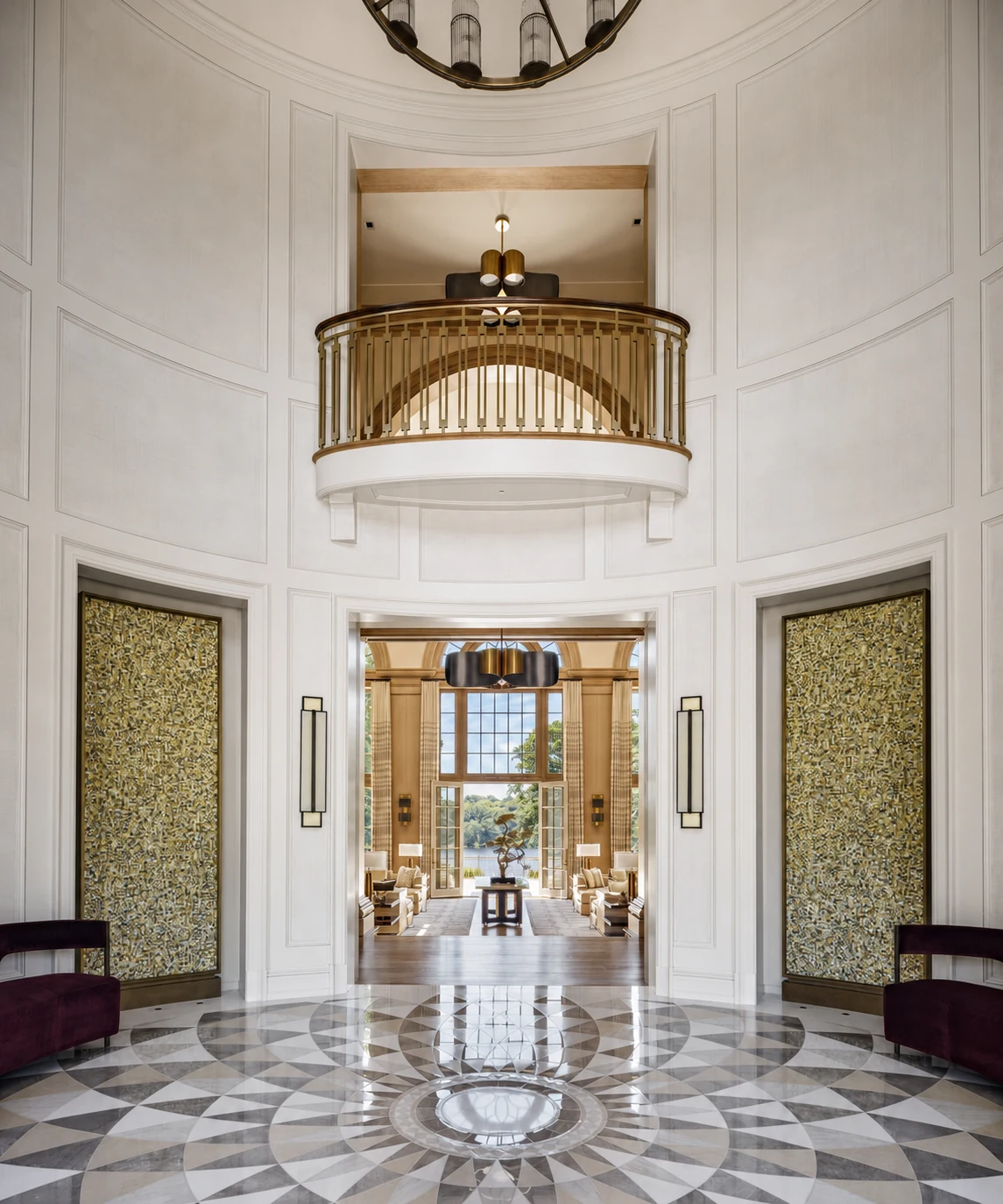 Mid Country Grandeur grand entry rotunda in Fairfield County, Connecticut, built by Hobbs Inc.