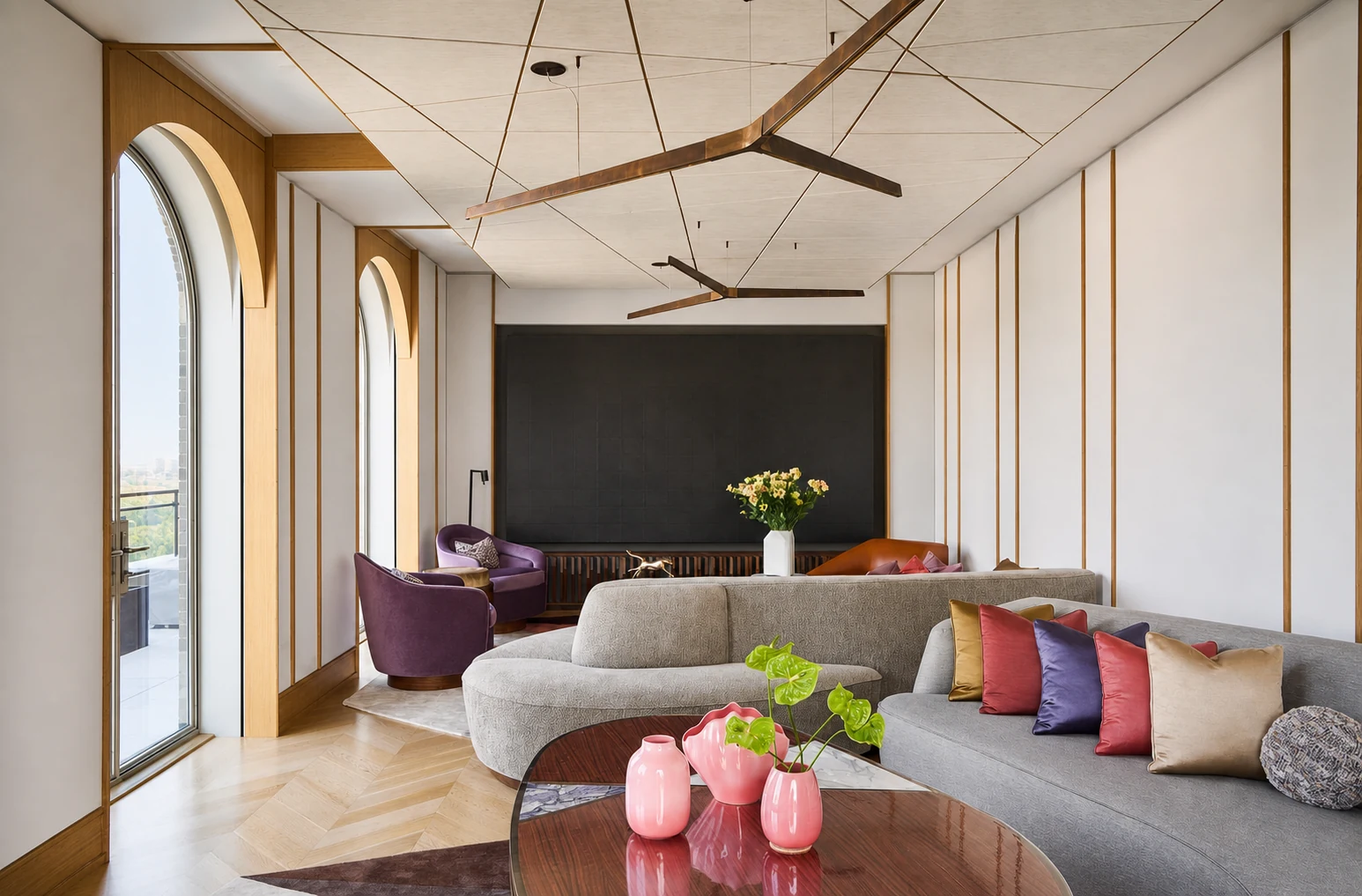 Upper East Side Penthouse Triplex main living room in Upper East Side, New York City, built by Hobbs Inc.